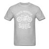Vintage Motobike Rider Cycle Male Tops & Tees Motorcycle Tshirt Black Four Wheel Move The Body Two Wheels Move The Soul