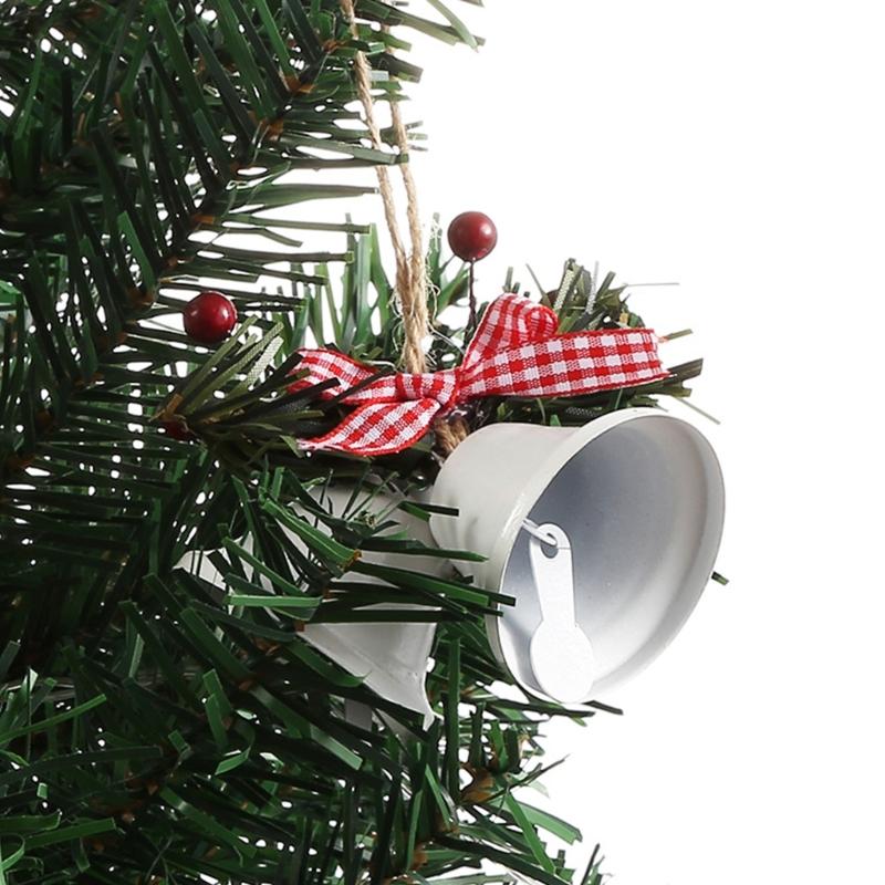 Holiday Bells Ornament Metal Bells Hanging Decoration for Christmas Tree Door Window Indoor and Outdoor Holiday Ornament