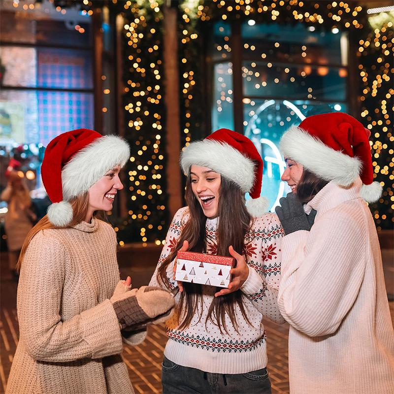 Christmas Plush Hat Santa Novelty Hat Kids Christmas Clothing Accessory Dress-Up Decor Prop For Santa Claus Gift Party Supplies