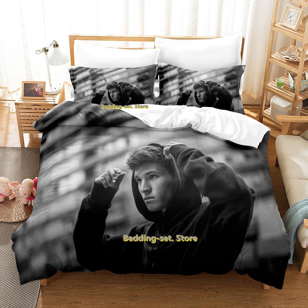 

Wincent Weiss Bedding Set Single Twin Full Queen King Size Bed Set Adult Kid Bedroom Three-Piece Suits Print Anime Bed Shee US Twin(172*218cm)3pcs