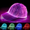 Modische LED-Licht Glasfaser Leuchtende Party Baseballkappe Bar Tanz Leuchtender Hip Hop Paare Outdoor Bekleidung Performance Requisiten