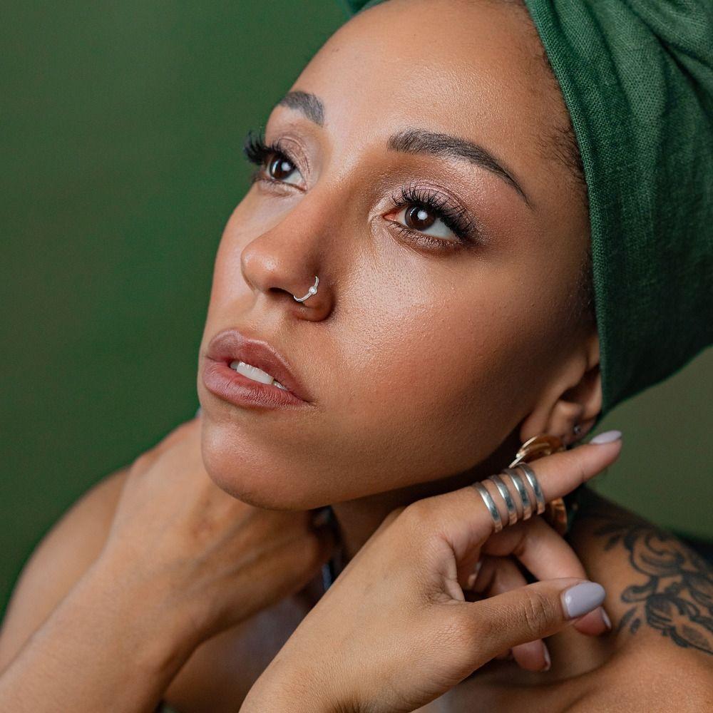 

Поддельные украшения для пирсинга носа со стразами, набор колец для пирсинга носовой перегородки в форме буквы С, аксессуар для носа белый