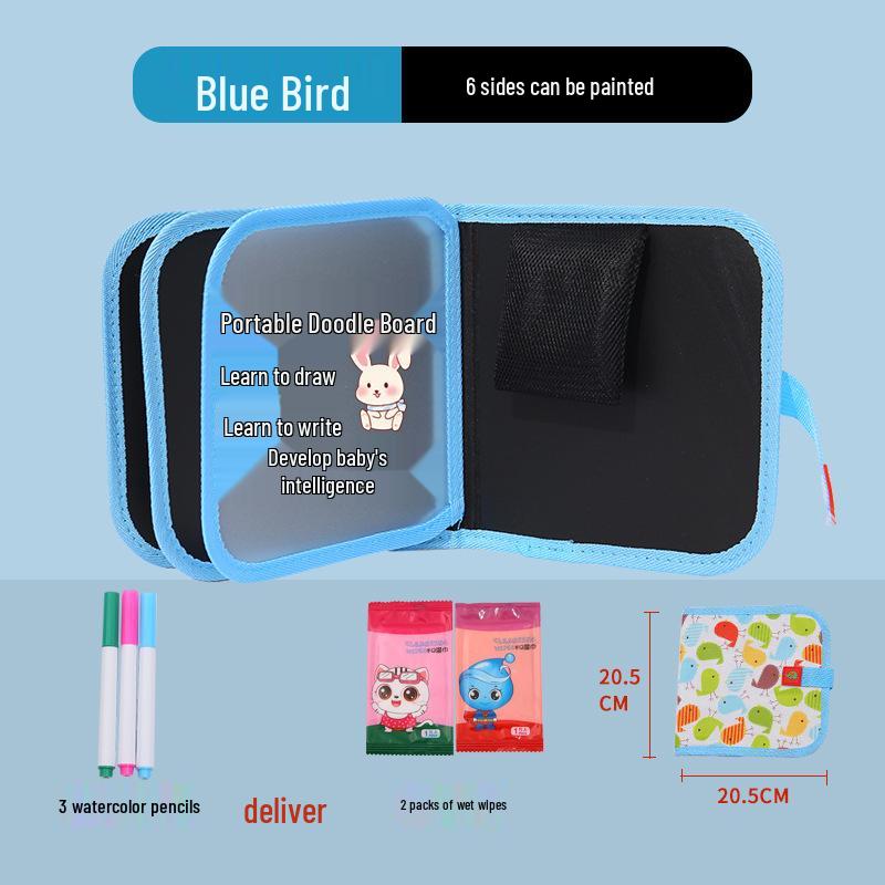 Portable Children's Drawing and Coloring Board - Reusable, Erasable, and Compact Toy for Kids