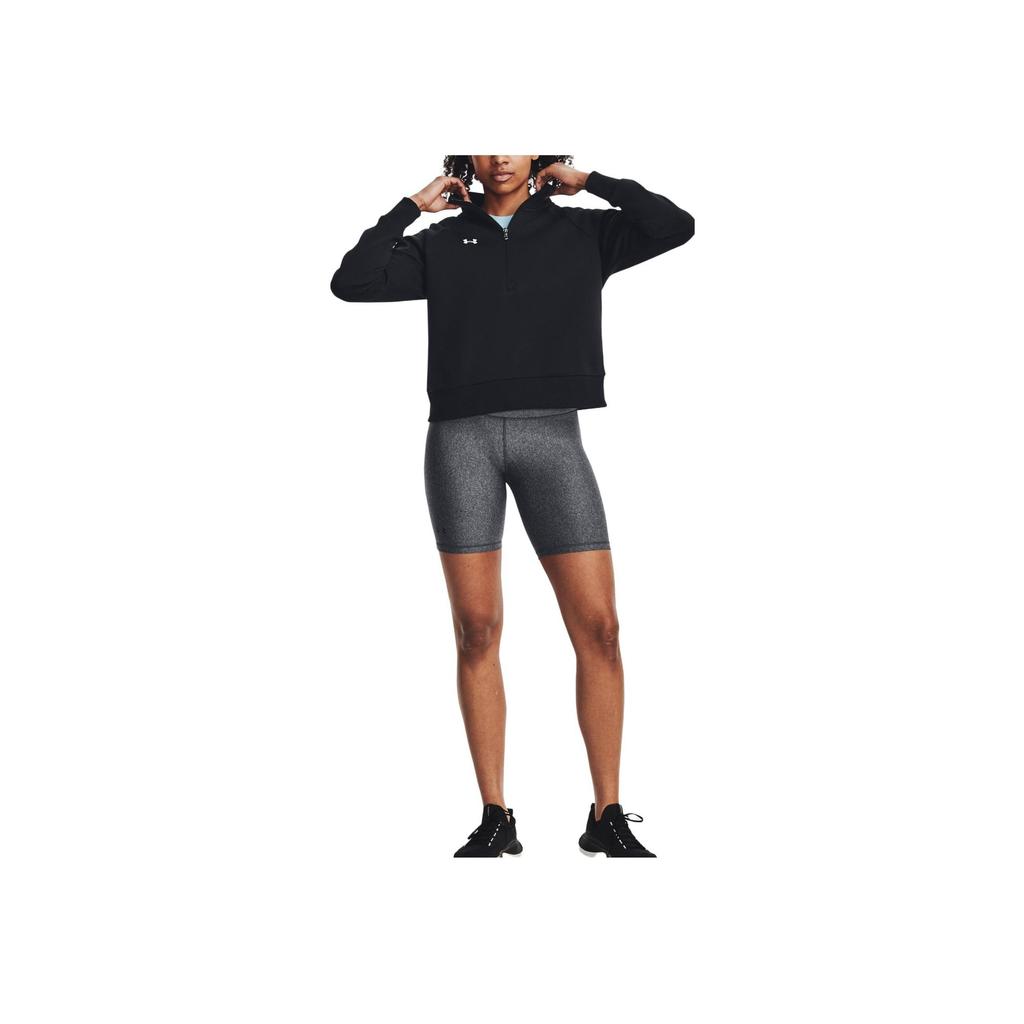 Under Armour Solid Color Logo Half-Zip Jacket Women Tops Black 1379492-001