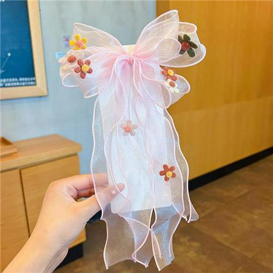 Rainbow Bow Braided Headband & Hair Clip Set for Girls - Spring/Summer Hair Accessories