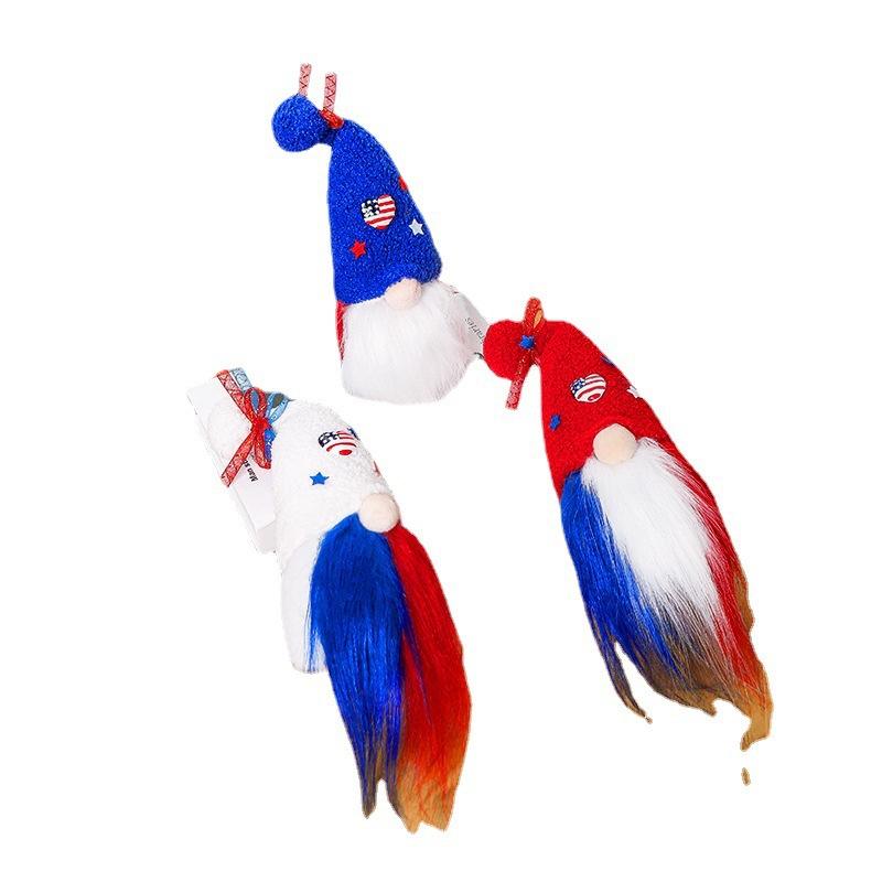 Unabhängigkeitstag Zwerg Puppe Plüschpuppe Gesichtsloses Ornament Kindergeschenk