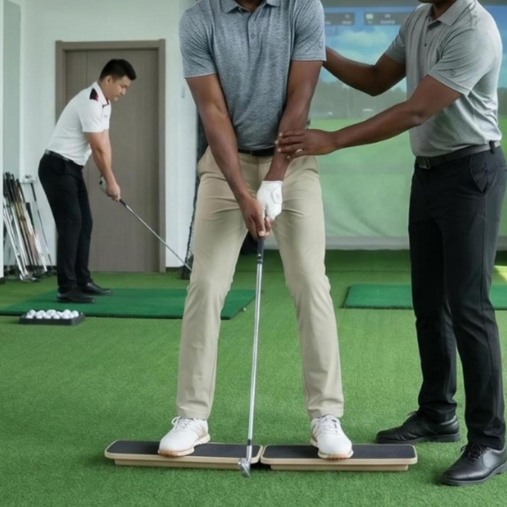 Golf Weight Transfer Board Portable Teaching Tool Compact for Beginners, Coaches