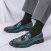 Black Brown New Gentleman Patent Leather Wedding Party Dress Shoes Designer Male Tassels Formal Footwear Sapatos Tenis Masculino