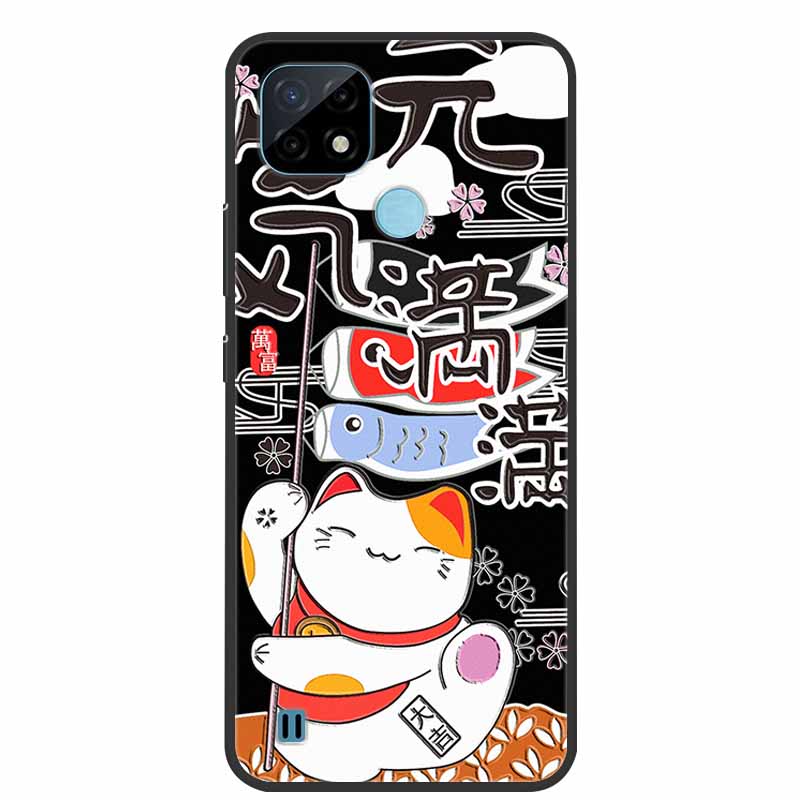 For Realme C21Y Case 3D Flower Emboss Soft Silicone Phone Case For OPPO Realme C21Y RMX3261 Capa TPU Funda Realmi C21 Y Coque