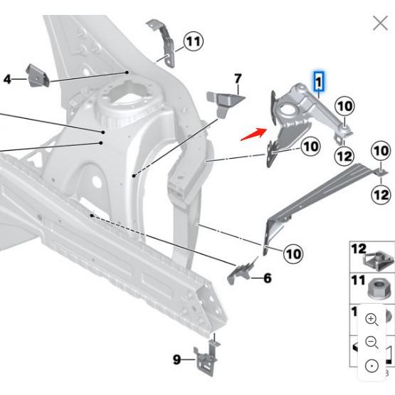 BMW X3 F25 Front Fender Bracket 41357267327/41357267328