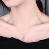 Luxury PT950 Platinum Clavicle Necklace With GRA Certified 0.5 Carat Moissanite Diamond Pendant Wedding Jewelry for Women