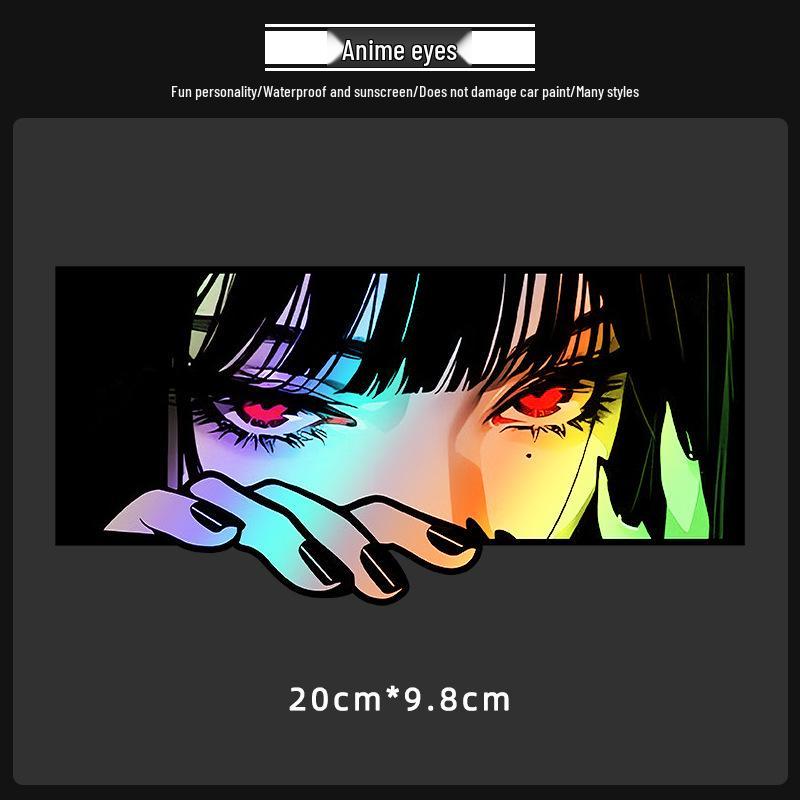 Anime Augen Rücklicht Aufkleber: Einzigartige Rennrad- & Autodekoration