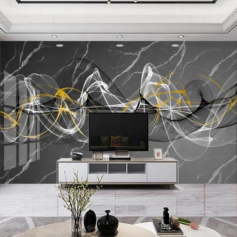 Wallpaper 3d Gray Marble Wallpaper Light Luxury Abstract Muraltv Background Wall Sticker Home Decor