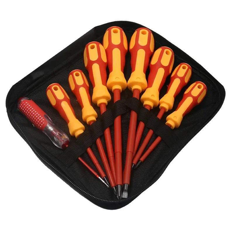 

Магнитная отвертка Набор отверток Изолированные Крестообразные Шлицевые Биты Электрик Для Электрика Ручной Инструмент Многофункциональный