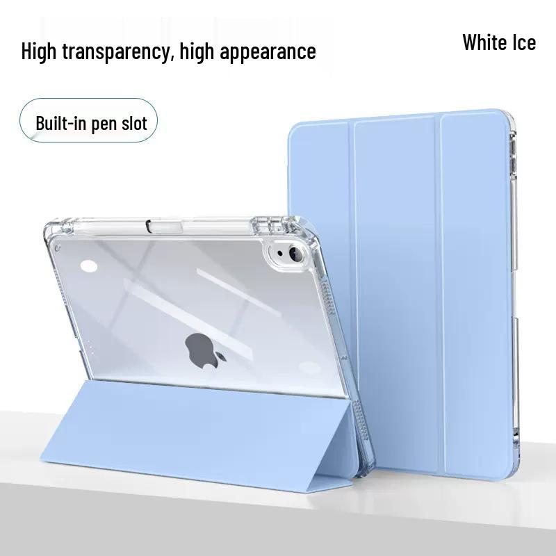 2023 iPad Air 4 Pro 11 Case with Pen Slot, 9.7-10.4 Inch High-Transparency Acrylic Trifold for Huawei