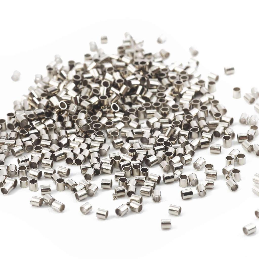 500pcs 5 Colors Micro Stopper Tube Loose Beads Dia 1.5mm 2mm Non-Slip Location Copper Spacer Beads DIY Jewelry Findings