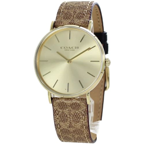 Coach Women's Signature Leather Watch with Leather Strap (14504086)