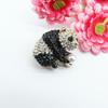 Cute Panda Brooch Rhinestone Alloy Corsage Cartoon Panda Full Diamond Pin Versatile Clothing Female Corsage Pin