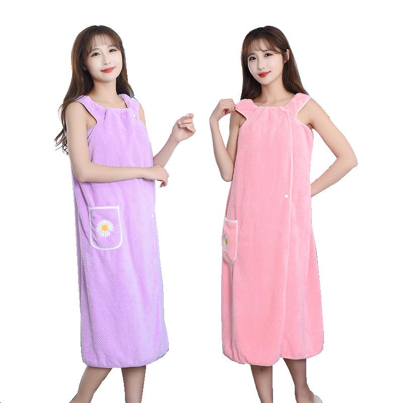 Plus Size Wearable Bath Skirt - Over-Knee Towel for Adults