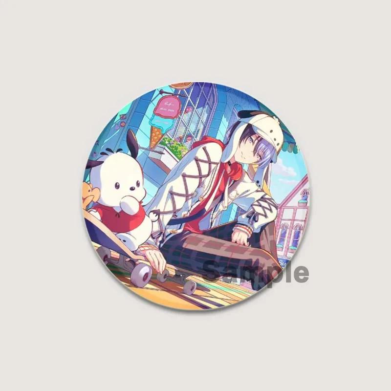 32/44/58mm Project SEKAI Blaszany Pin Okrągły Kreskówkowy Wpinany Broszki na Plecak Ubrania Akcesoria Odznaka Kolekcjonerska Anime Dekoracja Słodki