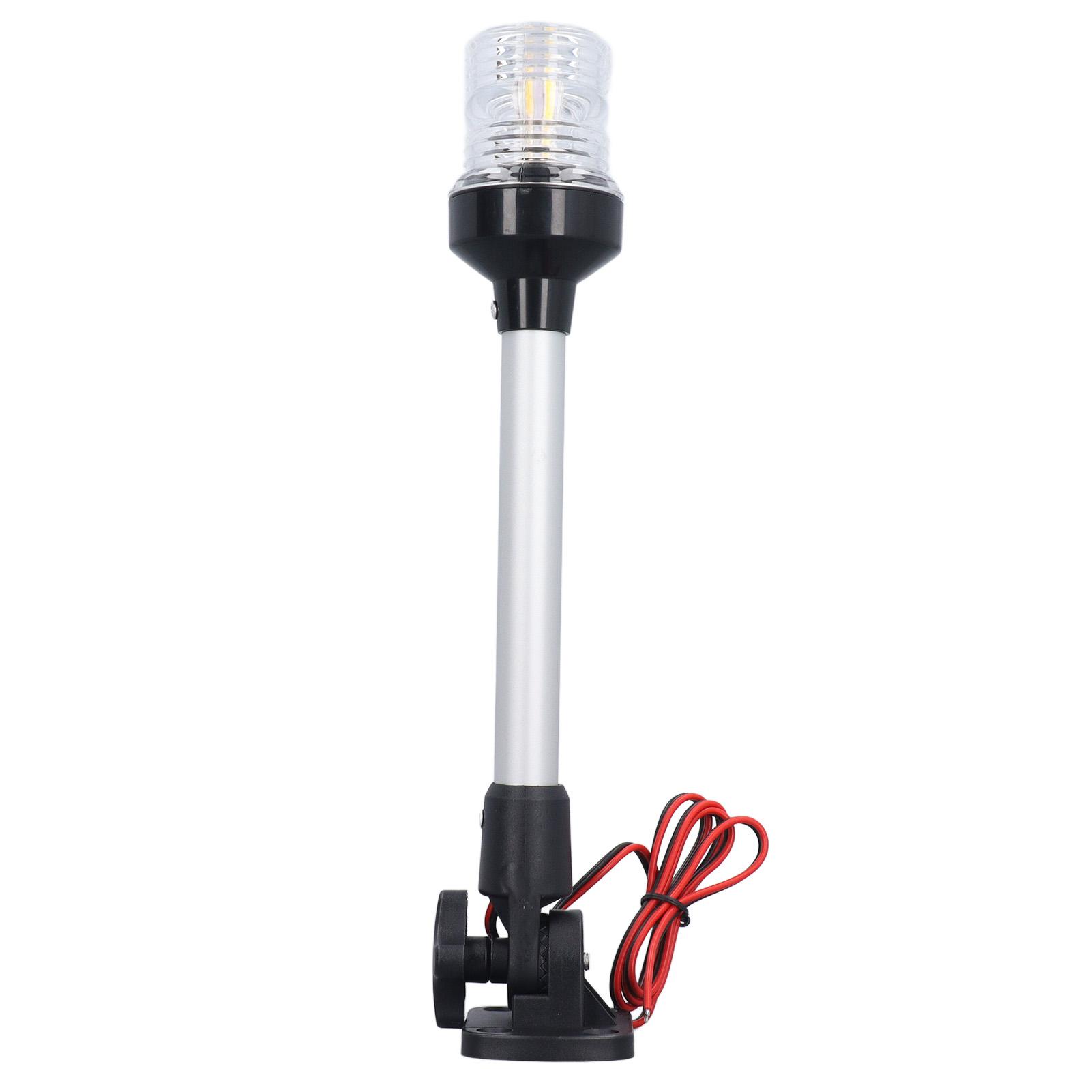 

Кормовой фонарь для лодки, светодиодный, 12 дюймов, складной, всесторонний, 360 градусов, навигационный, якорный фонарь для рыбалки с понтона