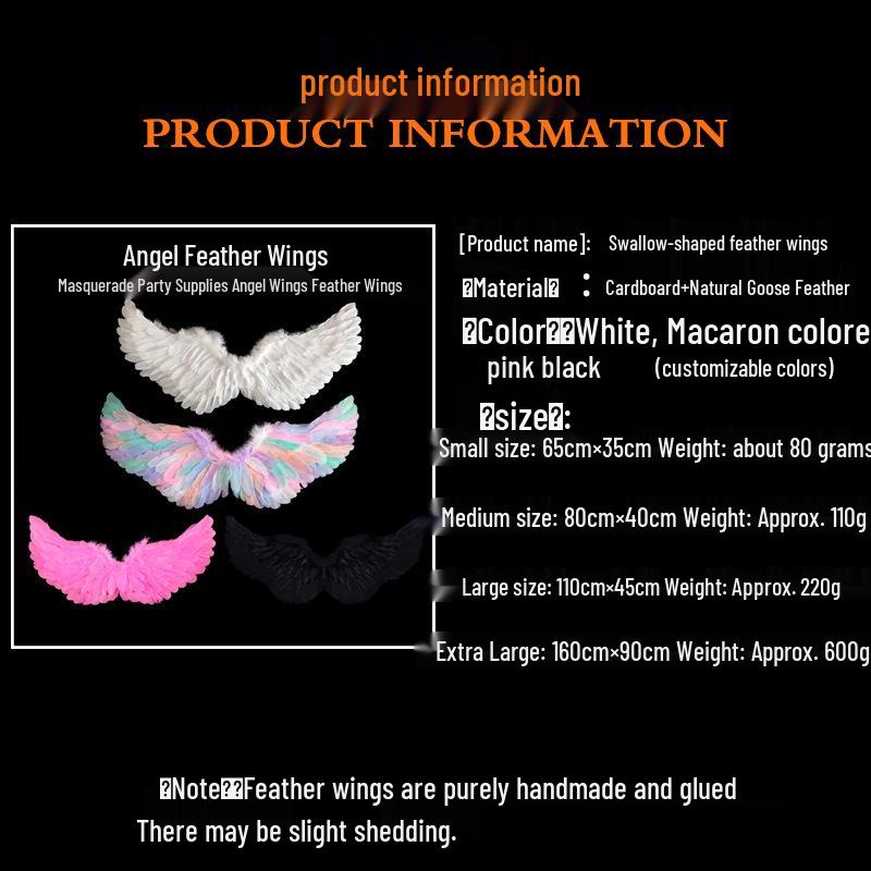 Angel Feather Wings Cosplay Props for Children & Adults - Ideal for Halloween & Parties