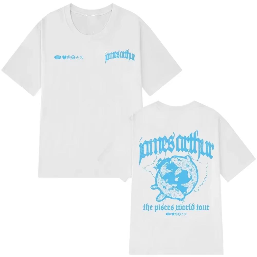 2026 SS James Arthur The Pisces World Tour Merch Unisex Fashion Short Sleeve Hip Hop Casual Women And Men T-shirt