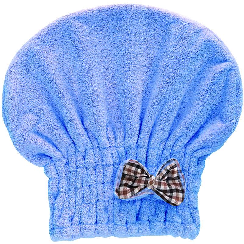 Bow Tie Solid Color Microfiber Dry Hair Cap Shower Cap Super Absorbent Thickened Shower Cap Dry Hair Towel Soft and Comfortable