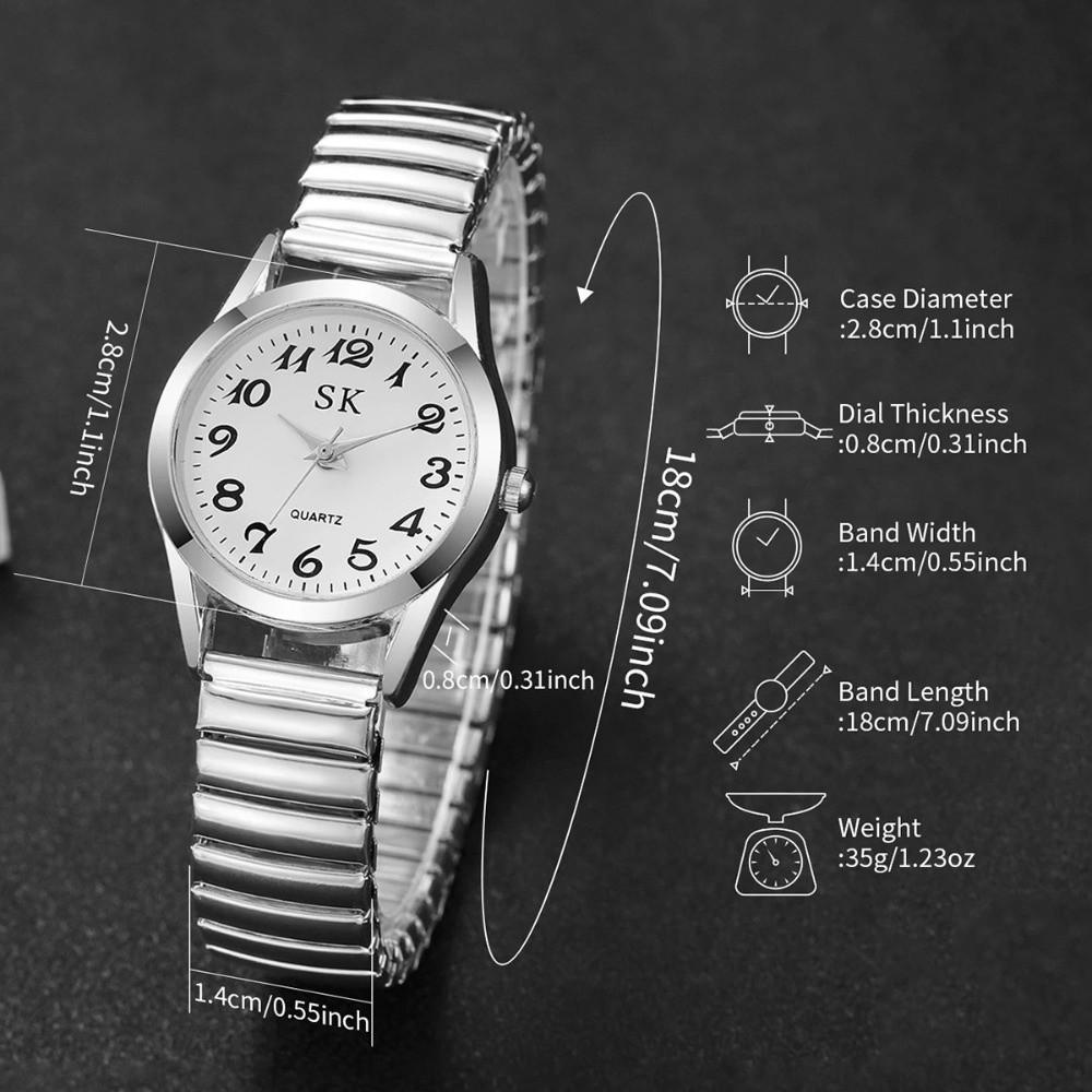 Simple Wristwatches Small Round Couple Watches Fashion Quartz Watch Gifts