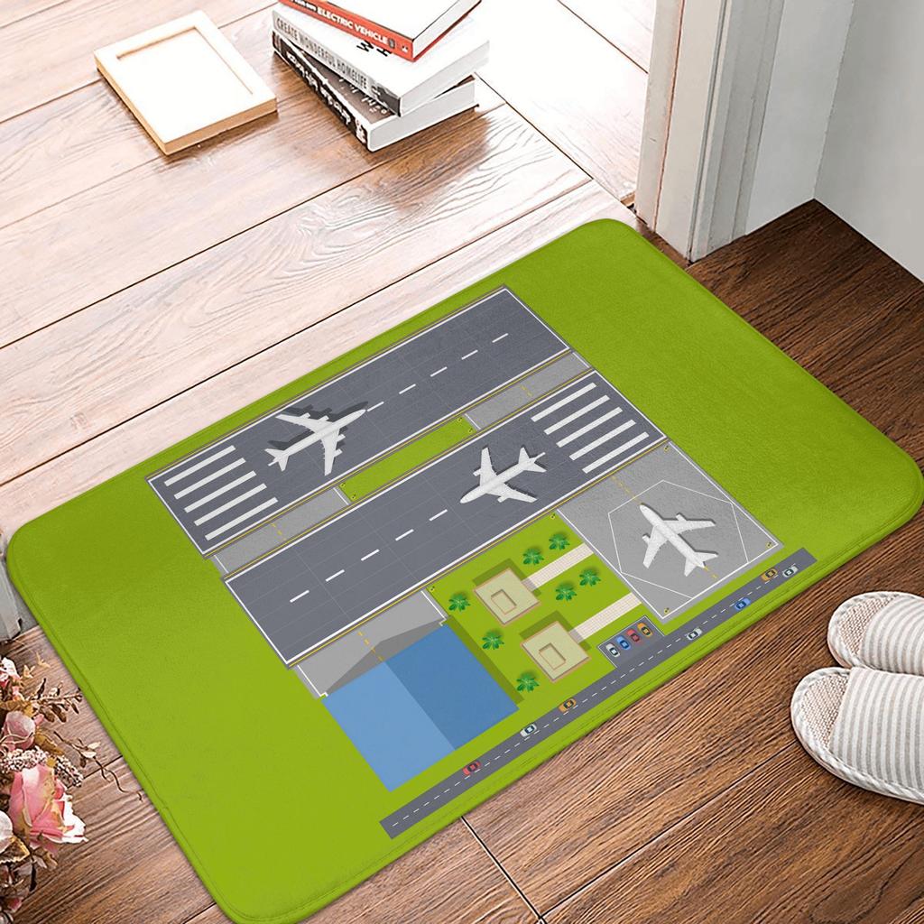 Aviation Departures Arrivals Doormat Anti-Slip Bath Kitchen Mat Bedroom Balcony Floor Door Entrance Carpet Rug