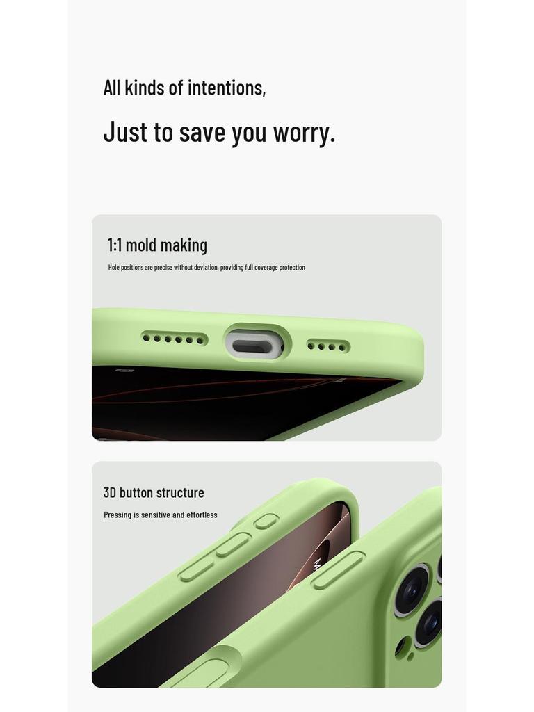 Ochranné pouzdro z tekutého silikonu s povrchem na dotek pro iPhone 16/15 Pro Max