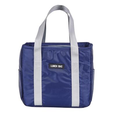 Sac isotherme pour boîte à déjeuner VECELO 23 x 14 x 20 cm 6 L, isolation thermique intérieure, aluminium, coton, fermeture éclair durable, résistant aux taches, pour pique-nique, voyage, bleu marine