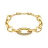 Metal Alloy Bracelet with Sparkling Cubic Zirconias, 18K Yellow Gold Finish - Dave