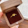 Heartshaped Fashionable Yellow Sugar Ring With Stunning Sparkle For Women Modern