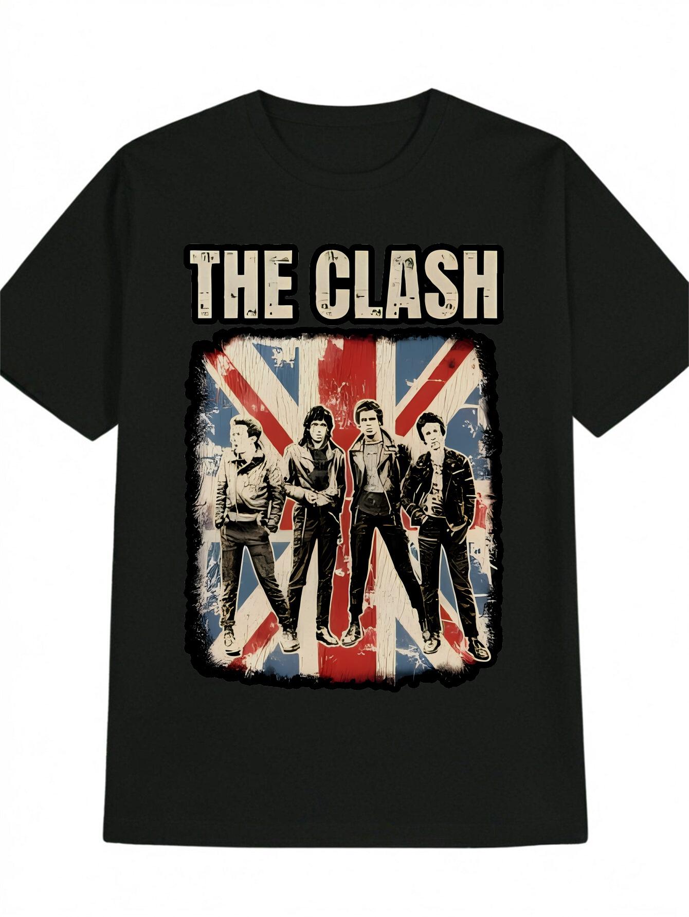 Mens cotton print tshirt Black loose fit tshirt embellished with the striking retro text vintage effect with classic rice f M