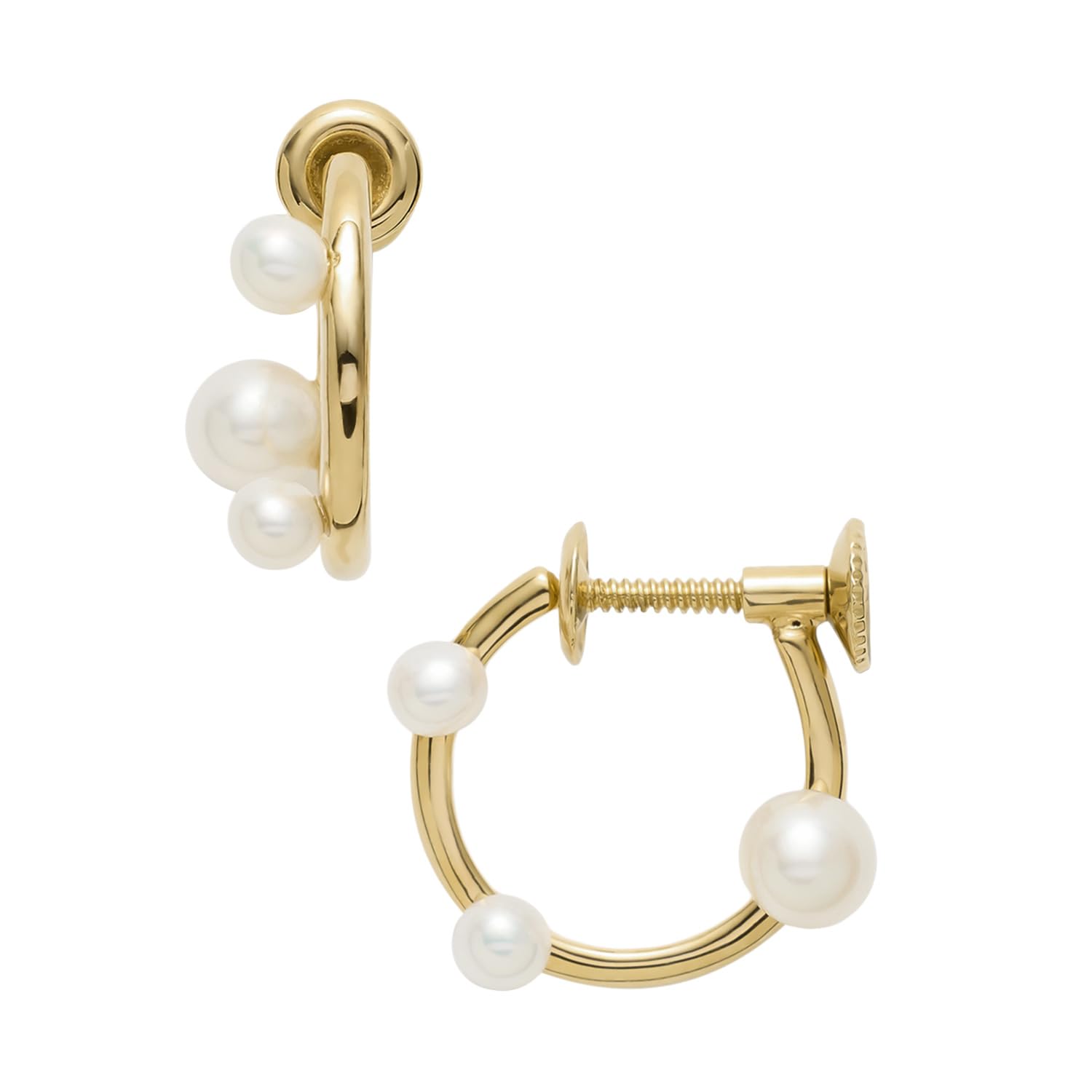 

Gold pearl earrings 3024411301708999 [NOJESS] - белый