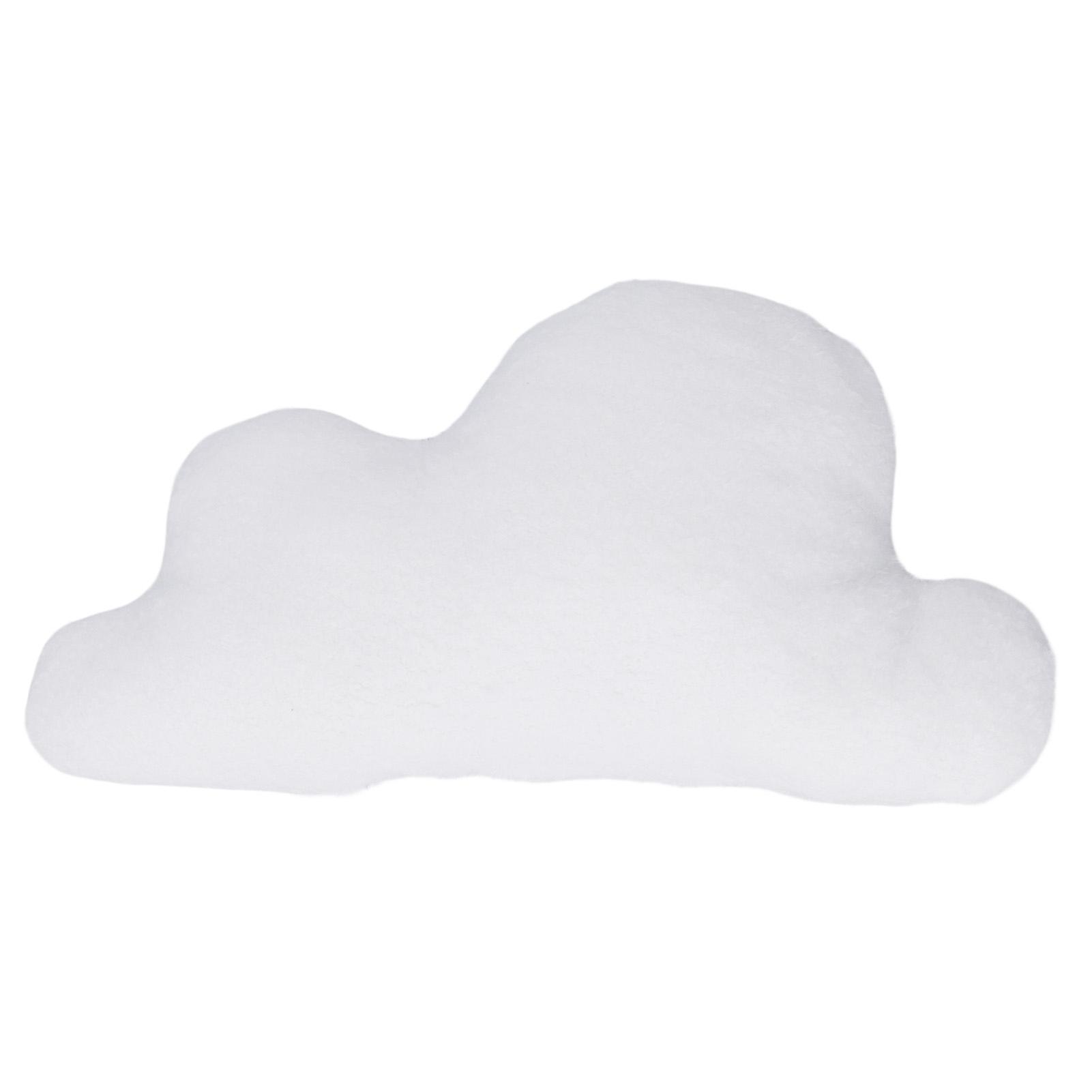 Wolk Sierkussen Schattig Wit 38cm Lang Kort Pluche Gevuld PP Katoen Bankkussen Voor Familie Kantoor Café