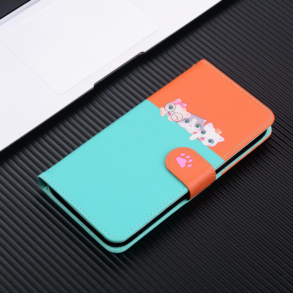 Cartoon Pet Series for Samsung Galaxy A36 5G Wallet Phone Case Splicing Leather Flip Cover
