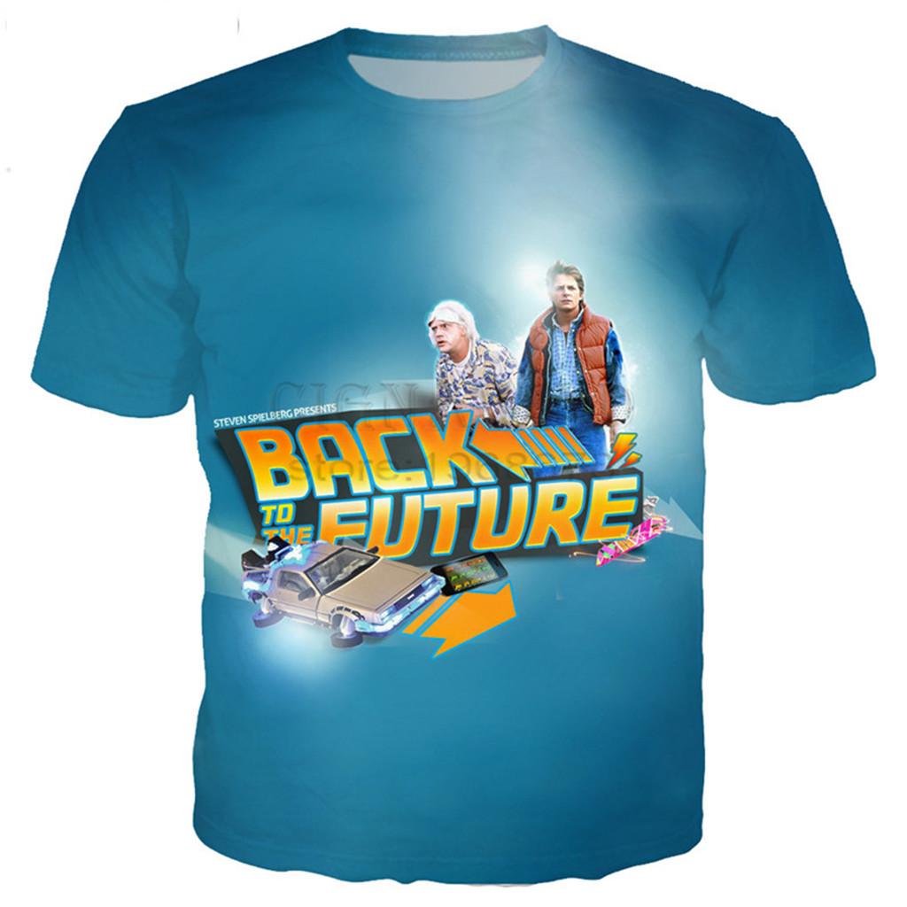 

Arrive Popular Classical Back To The Future T Shirt Men Women 3D Printed Novelty Summer Tops XXS