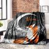A Fox Gazing At The Moon In A Winter Forest Multipurpose Blanket Customize Text Comfortable Texture Great For Sofa Couch Office Bed Picnics For All