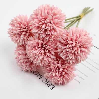 6 Stück künstliche Chrysanthemen-Bälle, realistisch, UV-beständig, künstliche Seidenblumen, für Hochzeiten, Partys, drinnen und draußen, Büro, Tischdekoration, Kunstblumen