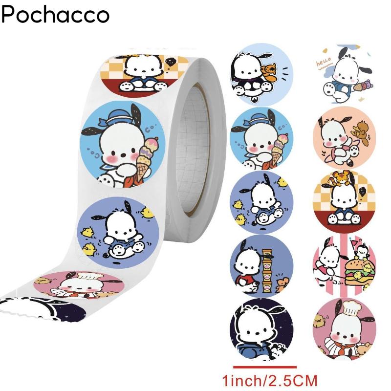 

500pcs Hello Kitty Sticker Roll Cartoon Adorable Children s Account DIY Sticker Print Loop Sealing Sticker Sanrio Present