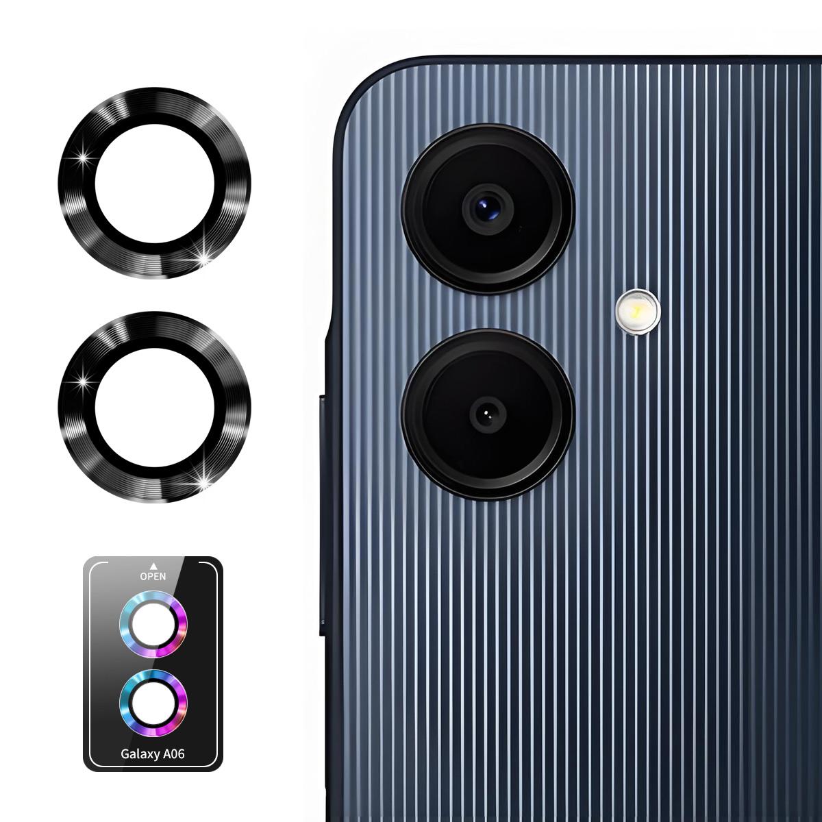 

Для Samsung Galaxy A06 4G Защитная пленка на объектив камеры ENKAY Hat-Prince Металлическое кольцо Пленка на объектив B