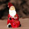 Christmas Figurines Resin Statue Seasonal Decorations Santa Claus Snowman Desktop Sculptures For Indoor Party Bookshelf Mantel