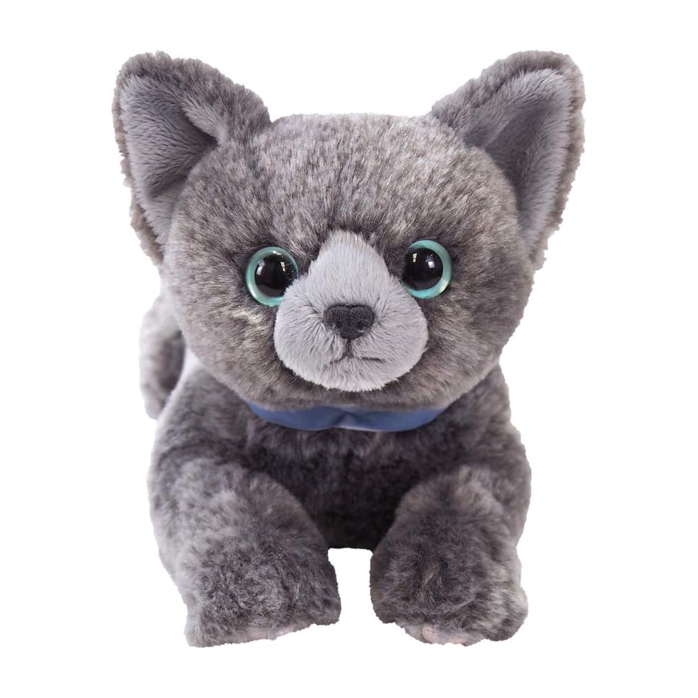 Sunlemon Knee Cat Russian Blue Plush Toy 13x36x15cm Cute Animal Cat