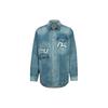 2023 Spring Summer Graffiti Daruma M Letter Print Denim Long Sleeve Shirt Jacket Men Jackets Denim-Blue 2ESHTM3SJ717XXDN