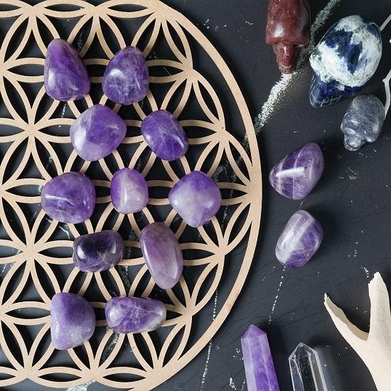 Amethyst Trommelsteine Reiki Chakra Heilung Dekorative Kieselsteine, Schmuckstein, Vasenfüller,