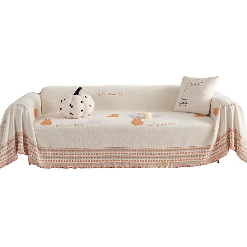 Sofa Towel, Sofa Cushion, Sofa Cover, Backrest Towel, Thread Blanket, Sofa Cover, Fabric Dustproof Sofa Blanket Cover