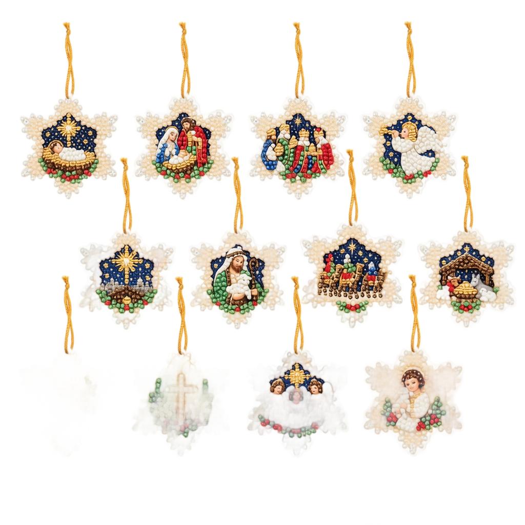 2D Christmas Hanging Ornament for Holiday Tree Decor and Party Favors