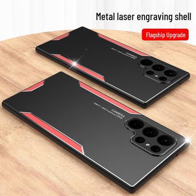 Coque de protection en alliage d'aluminium avancée pour Samsung S22Plus - Coque de téléphone portable Metal Blade S23Ultra, adaptée aux hommes et aux femmes.